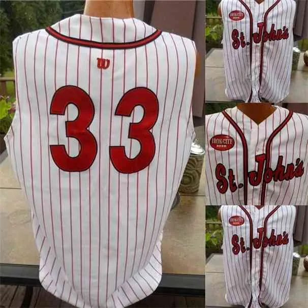 Xflsp st. John's Vintage Baseball Jerseys Federation League Iron City Patch Nya färger Högkvalitativ storlek S-3XL eller Anpassat något namn eller nummer Jersey