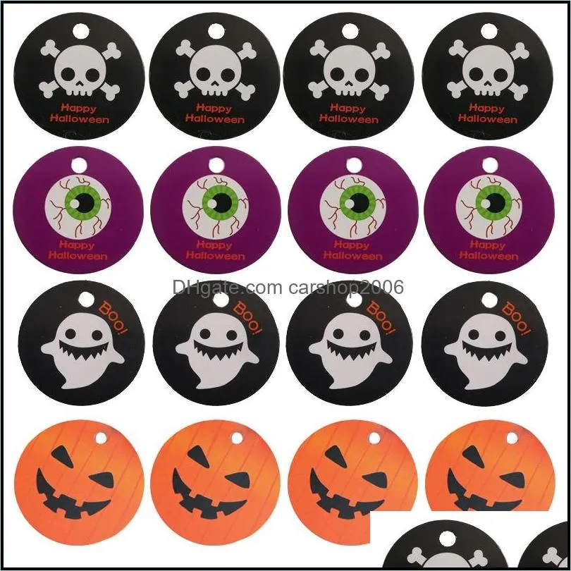 Geschenkwikkeling Eventfeest Spaar Feestelijke Home Garden Hangt Tags Halloween Packaging Sealing Tag Baking Messa DHC8R