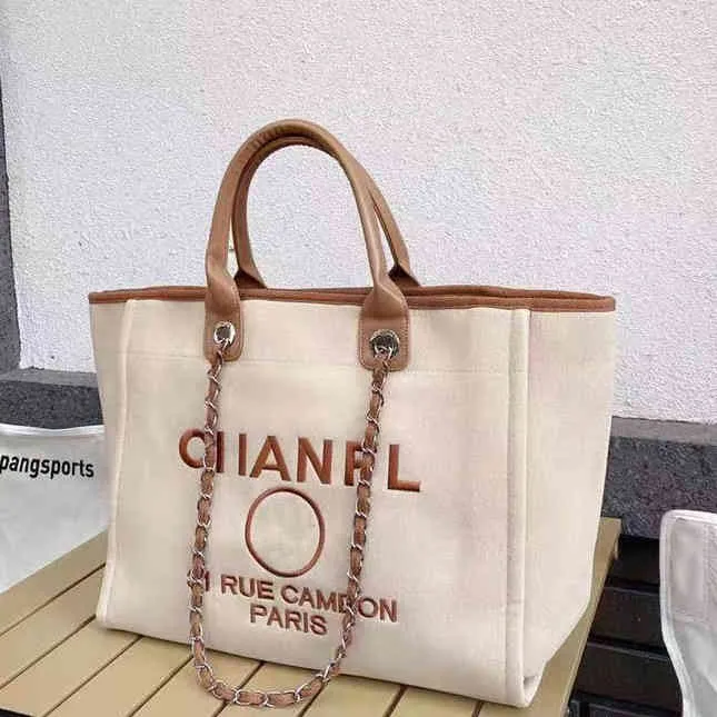 Bolsa de luxo Carta CC Totes Bolsa de Praia Marca Bordada Moda Lona Sacos de Noite Ch MulheresFemale Grande Designer de Compras Grande Capacidade Senhoras Bolsas Yi3k