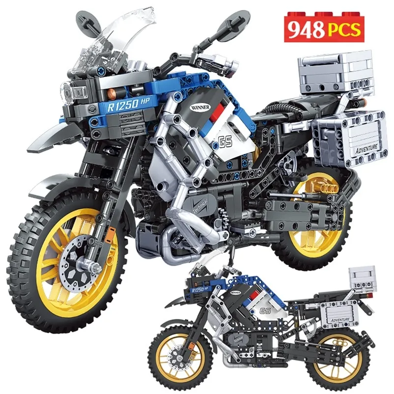 Moto voiture MOC modèle blocs de construction ville vitesse course voiture moto véhicule briques jouets pour enfants garçons 220527