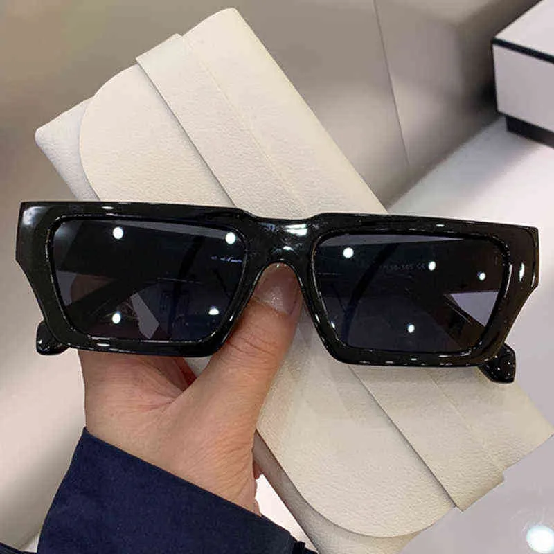 Retro Quadratischer Rahmen Mode Sonnenbrille Bunte Vintage Übergroße Coole Farbtöne für Männer Frauen Luxusmarke Designer UV400 Brillen Y220523