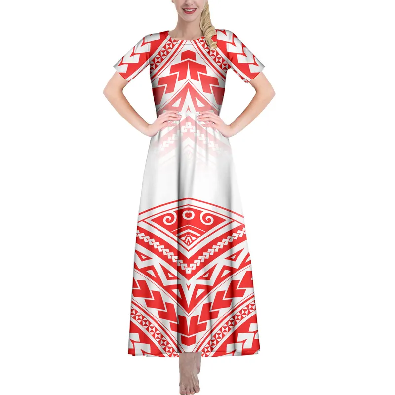 Île polynésienne conception mode impression été femmes vêtements élégant décontracté étage longueur jupe soutenir votre bricolage 220722