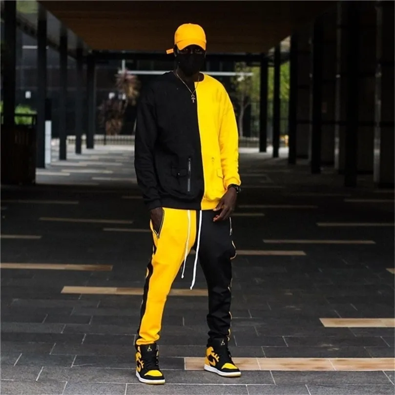 Tracksuit Men's Running Set Winter Running Two Piece Set Hooded Jacket Pants Sport Jogging Suits For Men Jooging Homme 201210