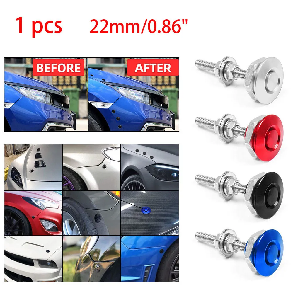 22mm Universal Auto Push Button Motorhaube Pin Lock Clip Kit Quick Release Sexy Motor Motorhauben Zubehör Styling