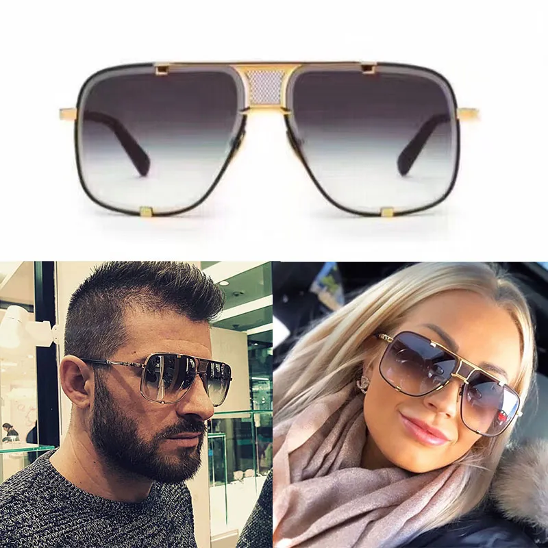 Designer Sunglasses Men Women Dita Mach Five 2087 Metal Frameless One Piece Luxury Brand Sunglasses Top Quality Original Box