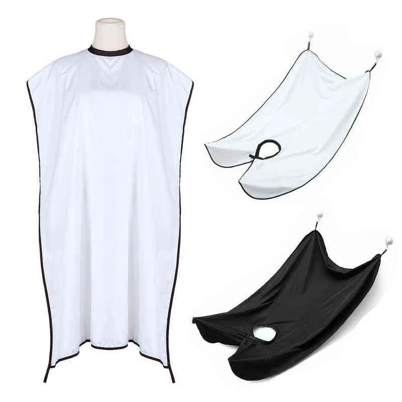 1PCS Home Salon Moustache Beard Shaving Apron Men's Beards Shaving Aprons Creative Wall Mirror Suction Haircut Wrap Cape Y220426