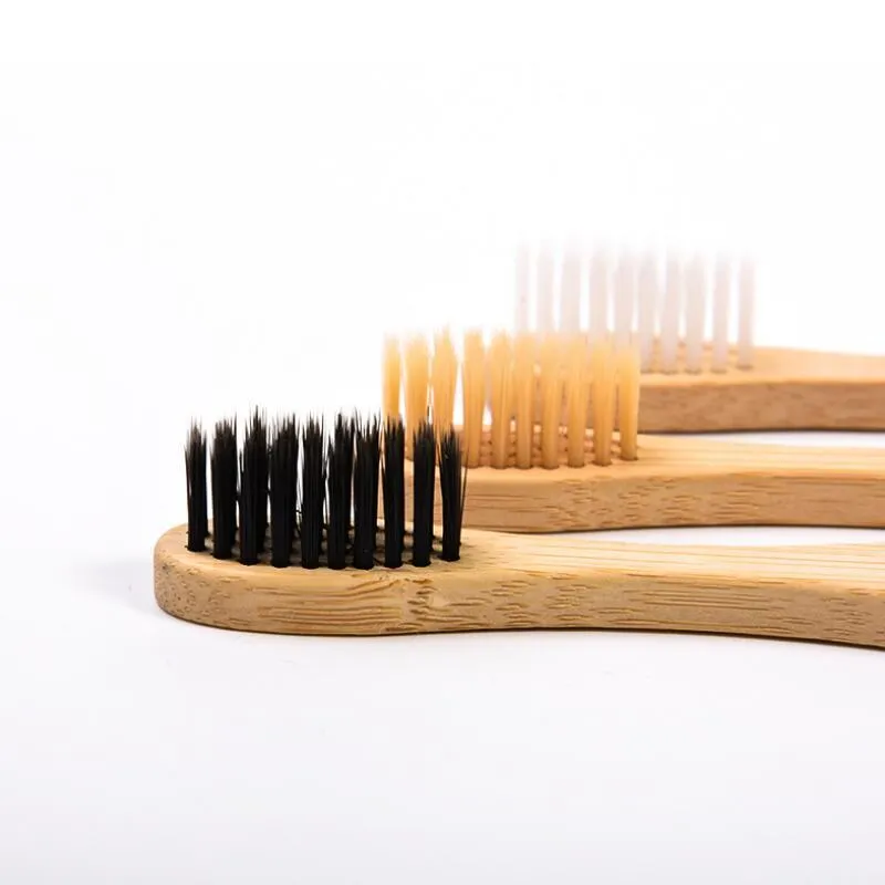 New Natural Pure Bamboo Disposable Toothbrushes Portable Soft Hair Tooth Brush Eco Friendly Brushes Oral Cleaning Care Tools LX3530