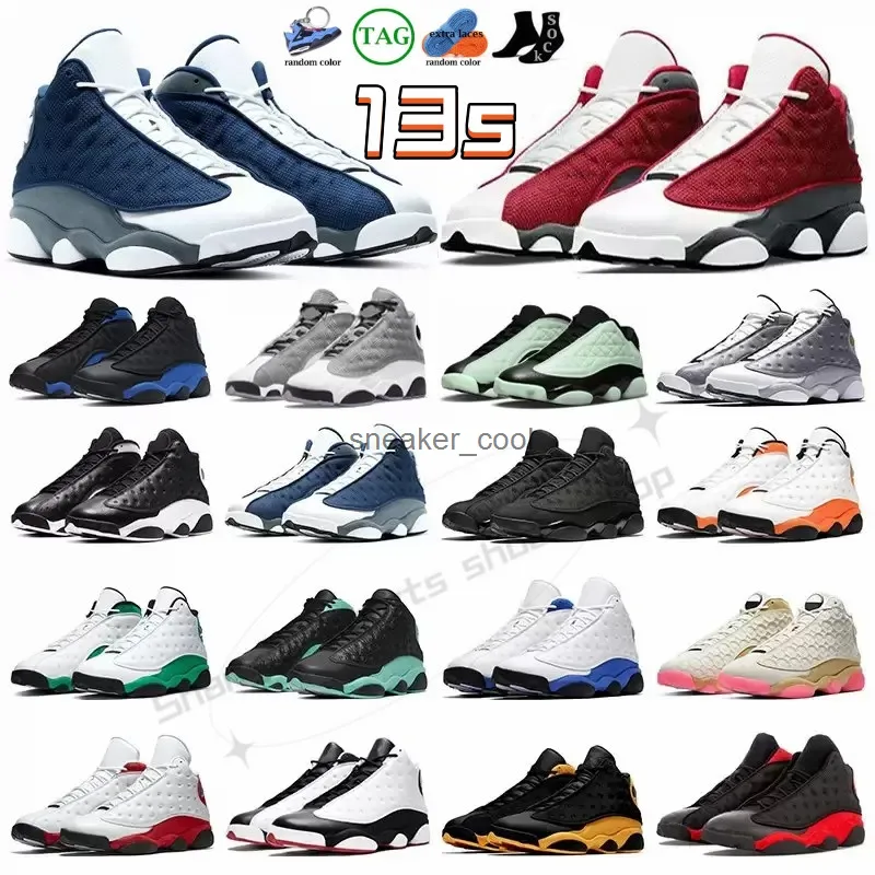 Jumpman 13 13S Scarpe da basket Mens Trainer Sneakers High Flint Bred Island Green Red Dirty Hyper Royal Starfish Ha ottenuto il gioco Black Cat