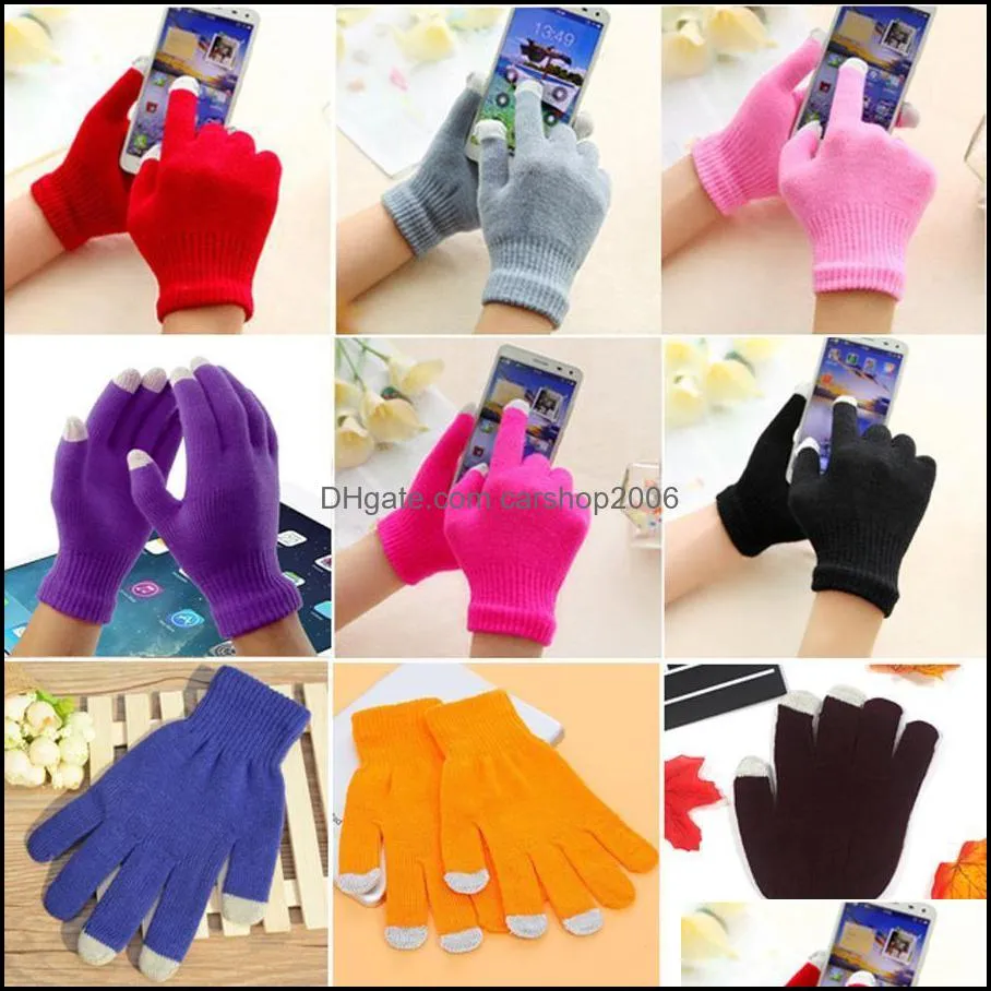 touch screen gloves men women winter warm mittens female winter full finger stretch comfortable breathable warm glove