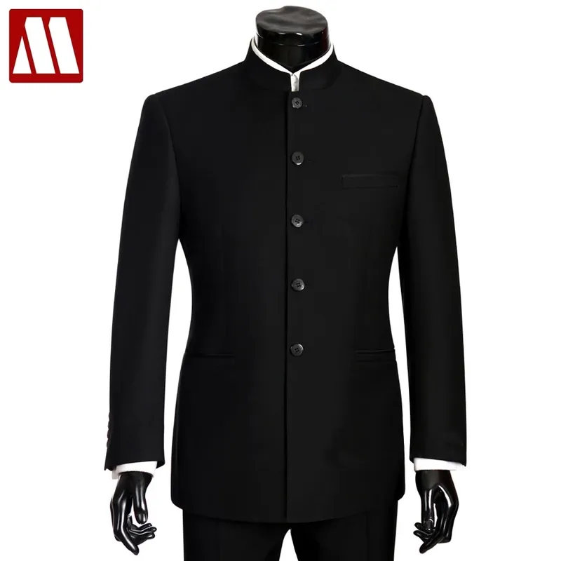 Мужские костюмы Blazers MyDbsh Men Men Suits Big Size Китайский воротник мандарина MA 220823