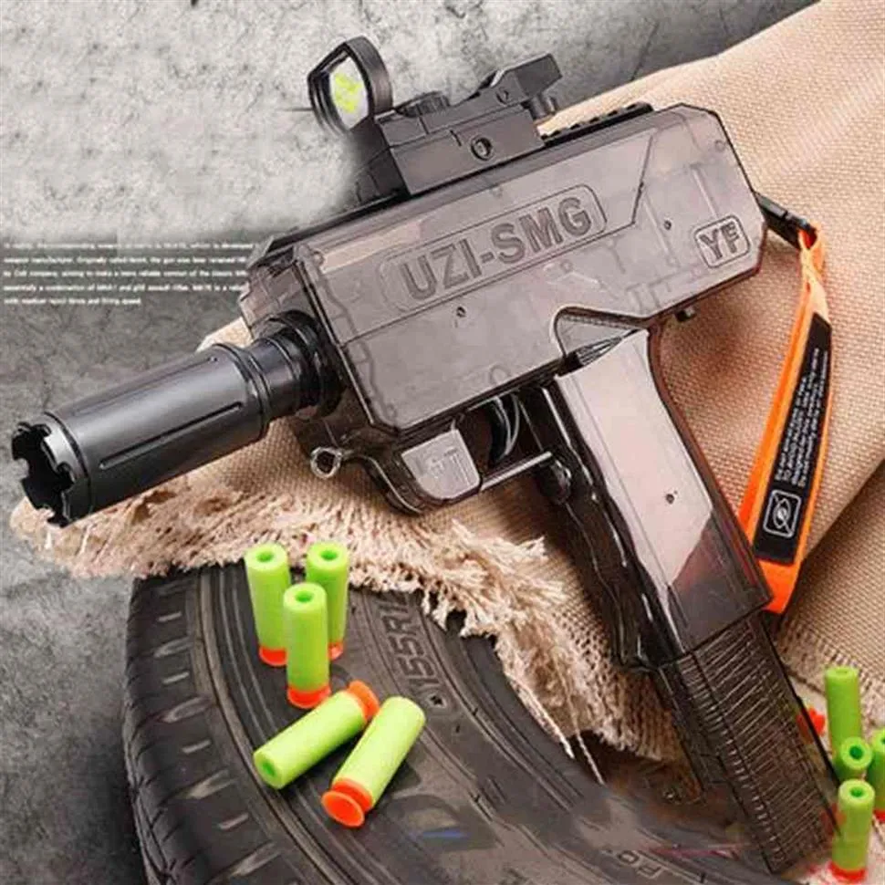 Novo Uzi Electric Blaster Darts Toy Guns Guns Safe Foam Bullet CS Game Fighting Fun Birthday