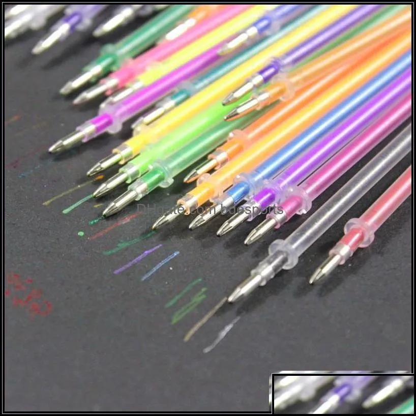 Refills Writing Supplies Office & School Business Industrial 36 Colors A Set Flash Ballpint Gel Pen Highlight Refill Color Fl Shinning