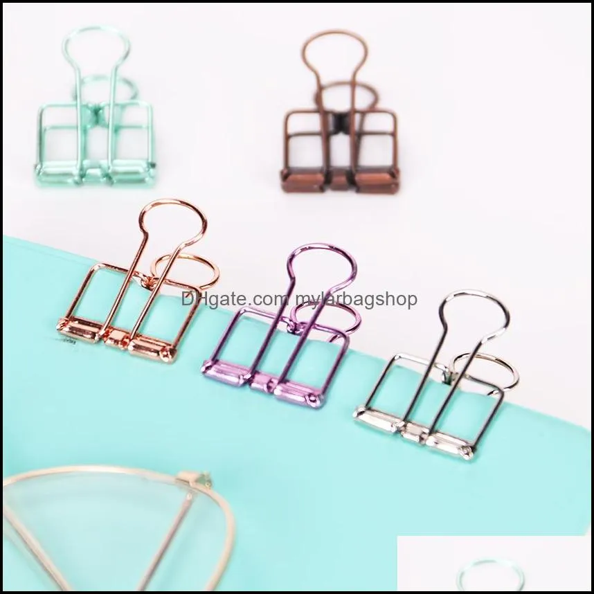 10PCS Cute Kawaii Colorful Metal Clip Paper Notes Clips for Photo Message Ticket File Office School Supplies Korean Stationery