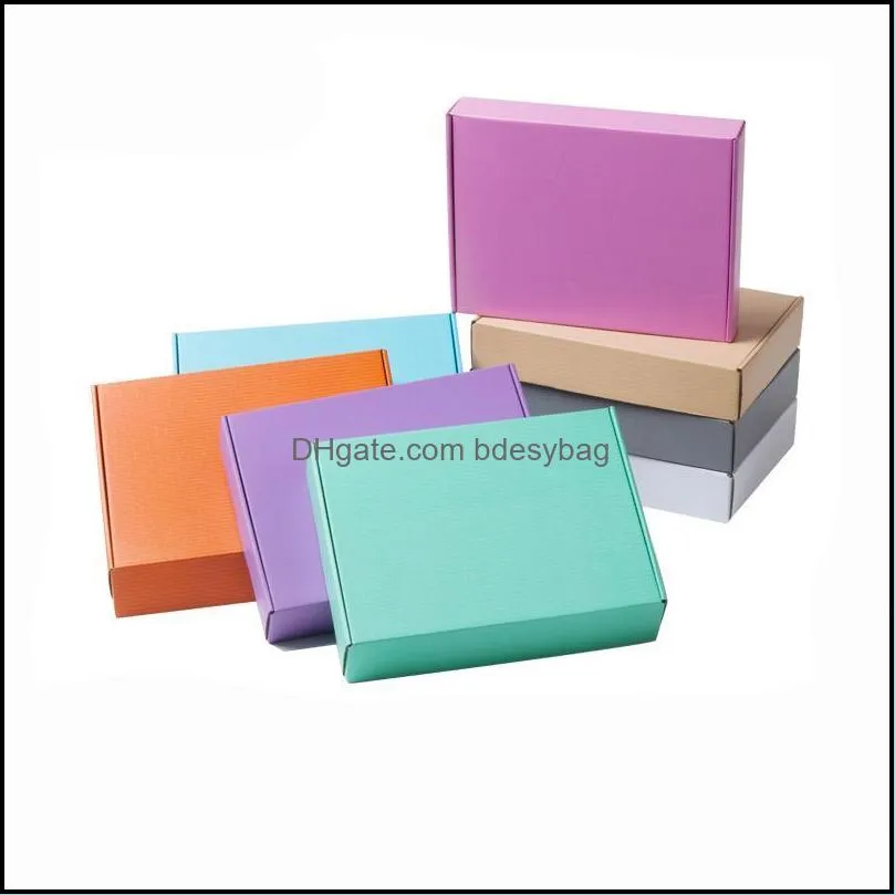 Gift Wrap Event Party Supplies Festive Home Garden 15Pcs/Lot Pink Three Layer Super Hard Paper Box Gray Dhw4Q