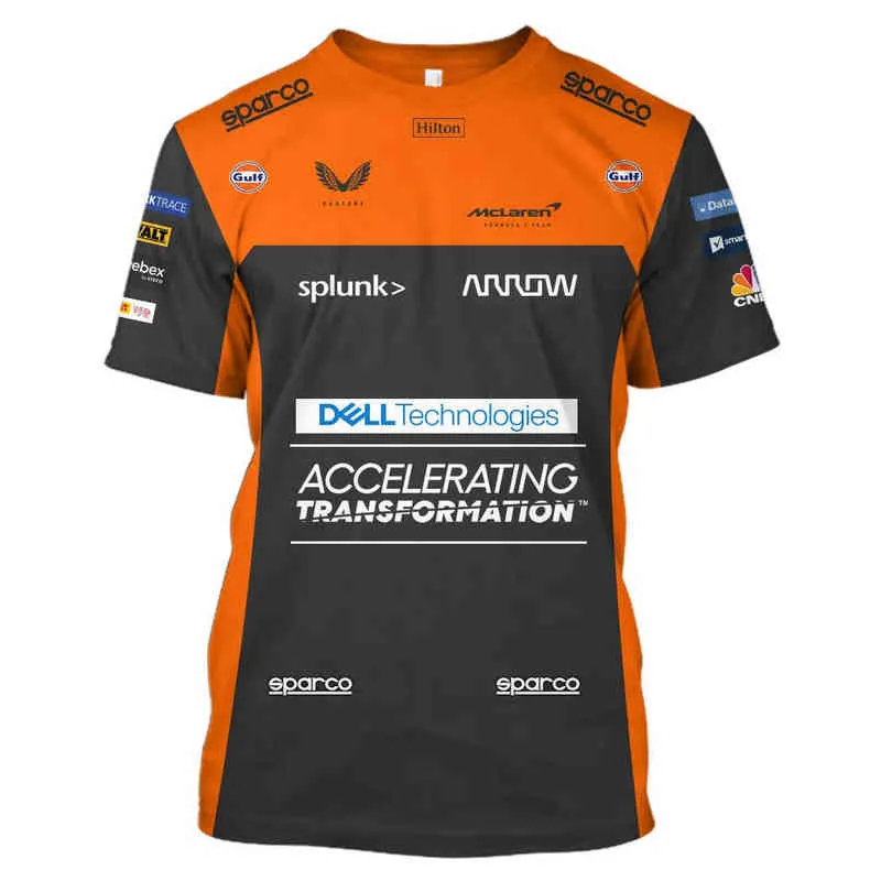 Mclaren 2022 camiseta f1 fórmula um uniforme da equipe moto motocicleta camiseta mountain bike secagem rápida equitação jérsei