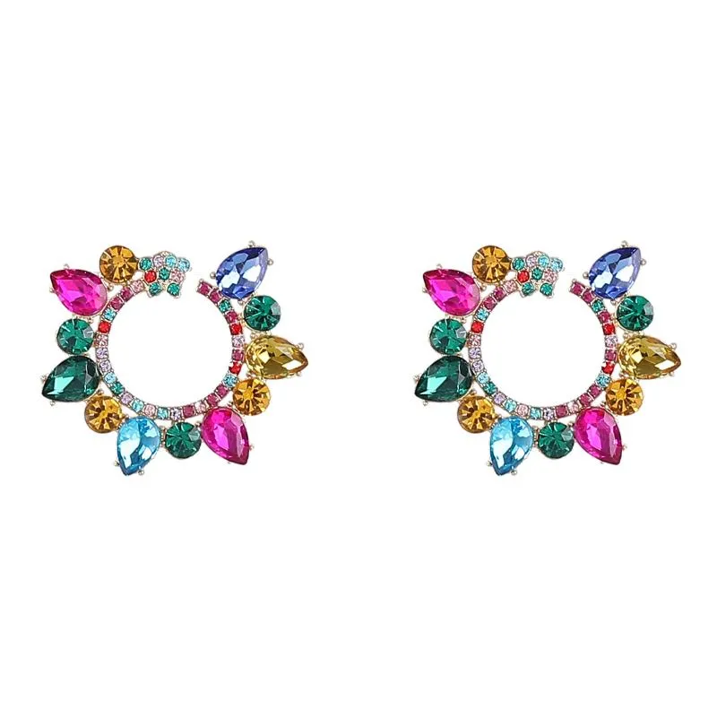 Dangle Chandelier Women Fashion Shiny Rhinestone Sunshine Charms Earrings Jewelry Maxi Ladys 'AccessoriesDangle