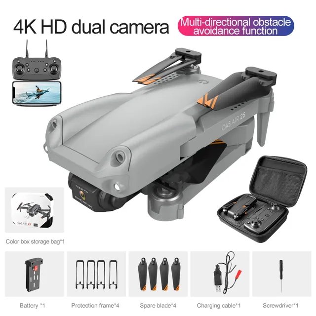 RC Drone met 4K HD Dual Camera's Luchtsimulatoren Fotografie Afstandsbediening Quadcopter UAV Obstakelvermijdingsfunctie OAS Air 2S K99 Max