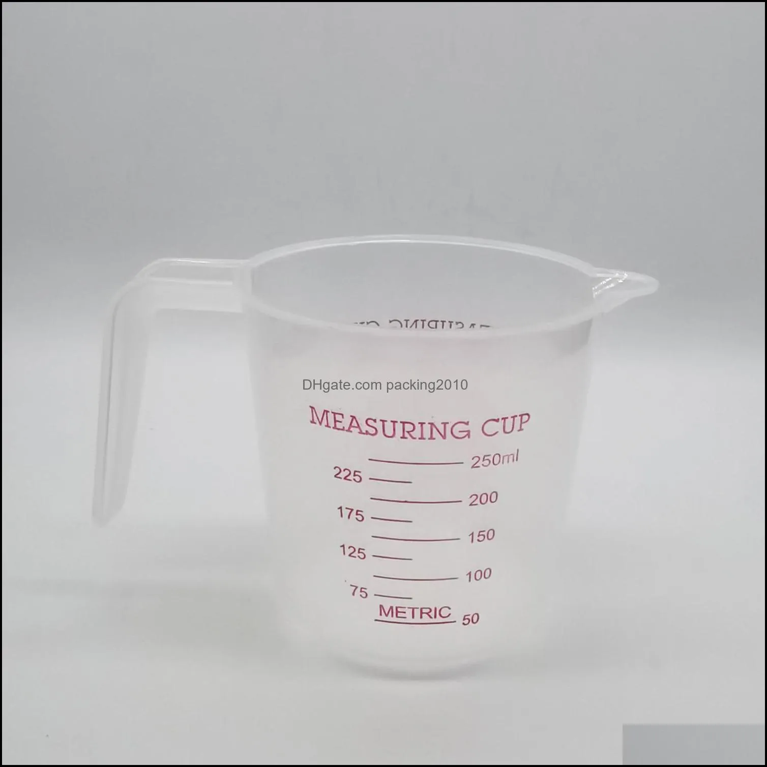 plastic measuring cup with grip handle stackable kitchen tool baking measure tools pae10540