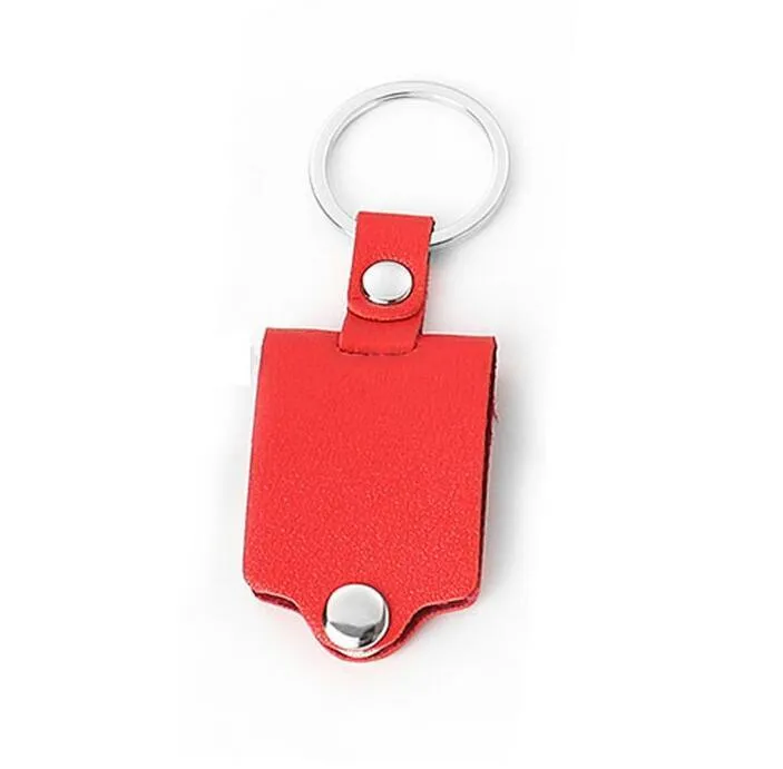 Personalized Blank Sublimation Keychains Heat Transfer Leather Keychain Pendant Luggage Decoration Key Ring DIY Gift Wholesale