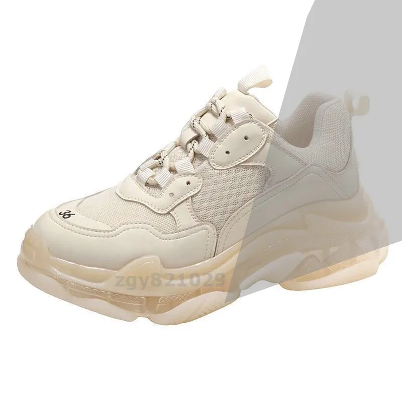 Top Qualité Hommes Femmes Casual Chaussure Blanc Noir Rose Triple S Faible Faire Vieux Sneaker Combinaison Semelles Bottes Hommes Femmes Chaussures De Sport chaussuresz86