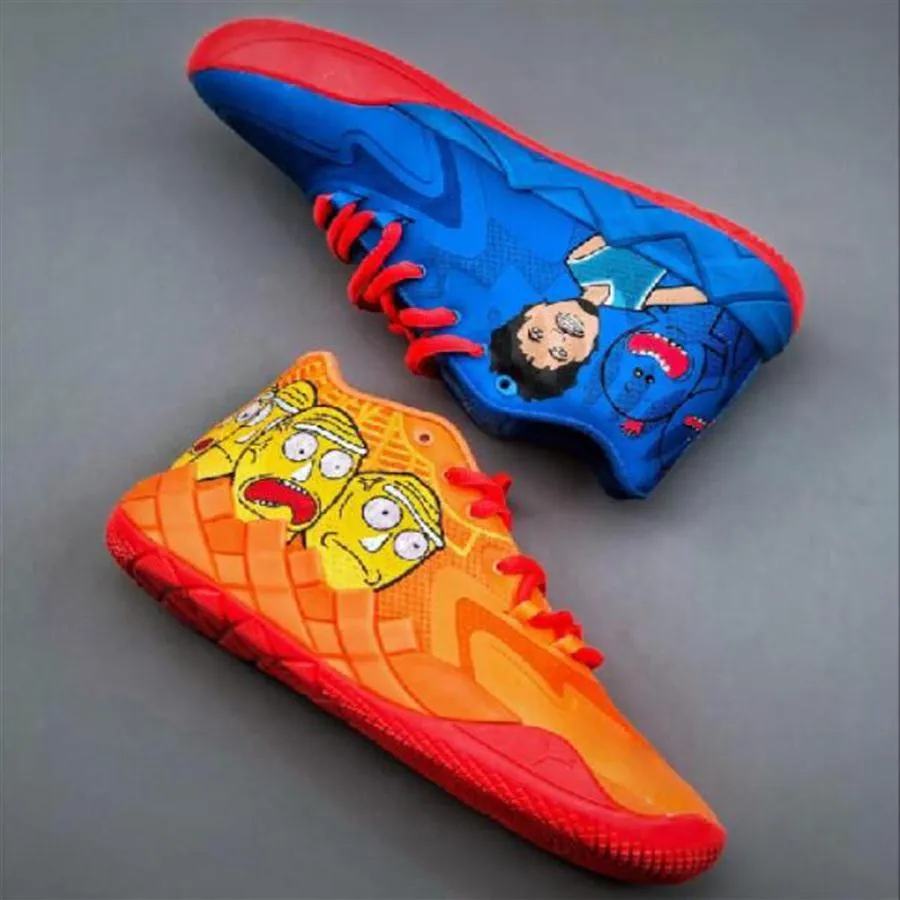 Blue LaMelo Ball MB1 Rick And Morty Men Basketball Shoes 2022 High ...