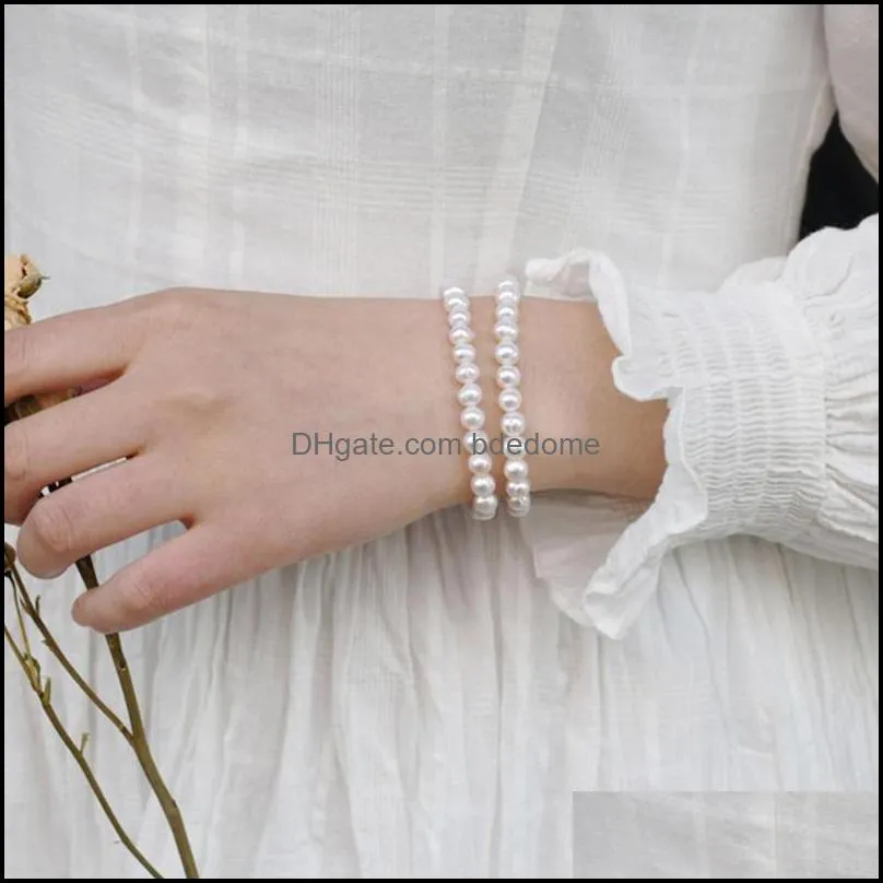 bangle freshwater pearl bracelet natural for girls jewelry women fashion simple party wedding jewelr s3t6