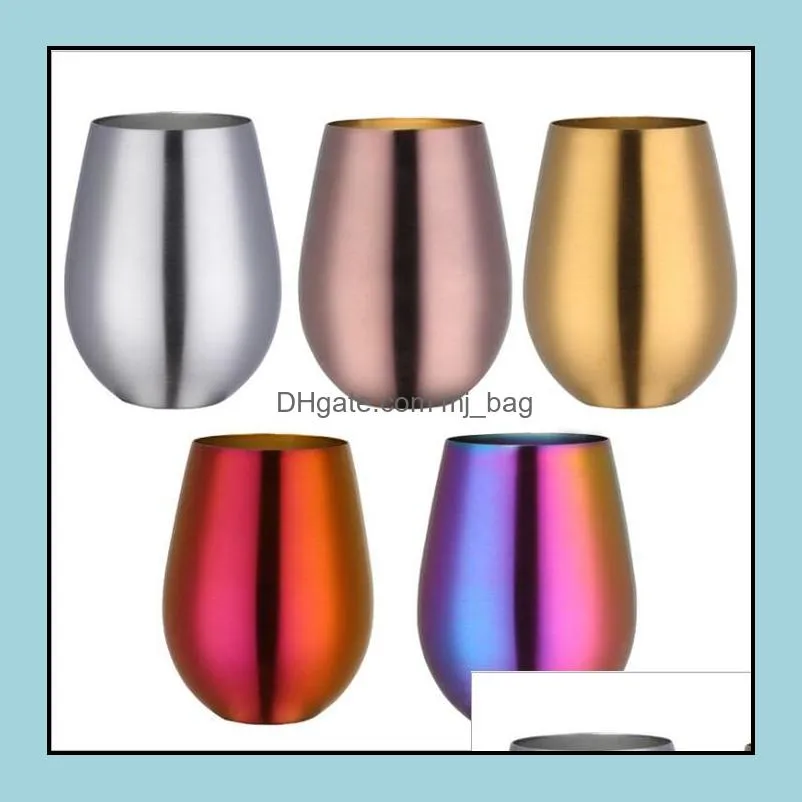 304 stainless steel tumbler round beer mugs creative cold drinking cup bar shaker family water cup coffee mugs water bottle wq38