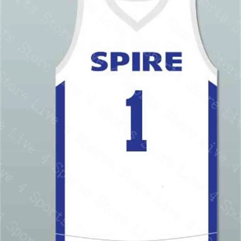 Chen37 Men Spire Institute 1 LaMelo Ball High School Basketball Jerseys White Royal Blue Stitched Kentucky Wildcats LaMelo Ball Jersey Good S 3XL