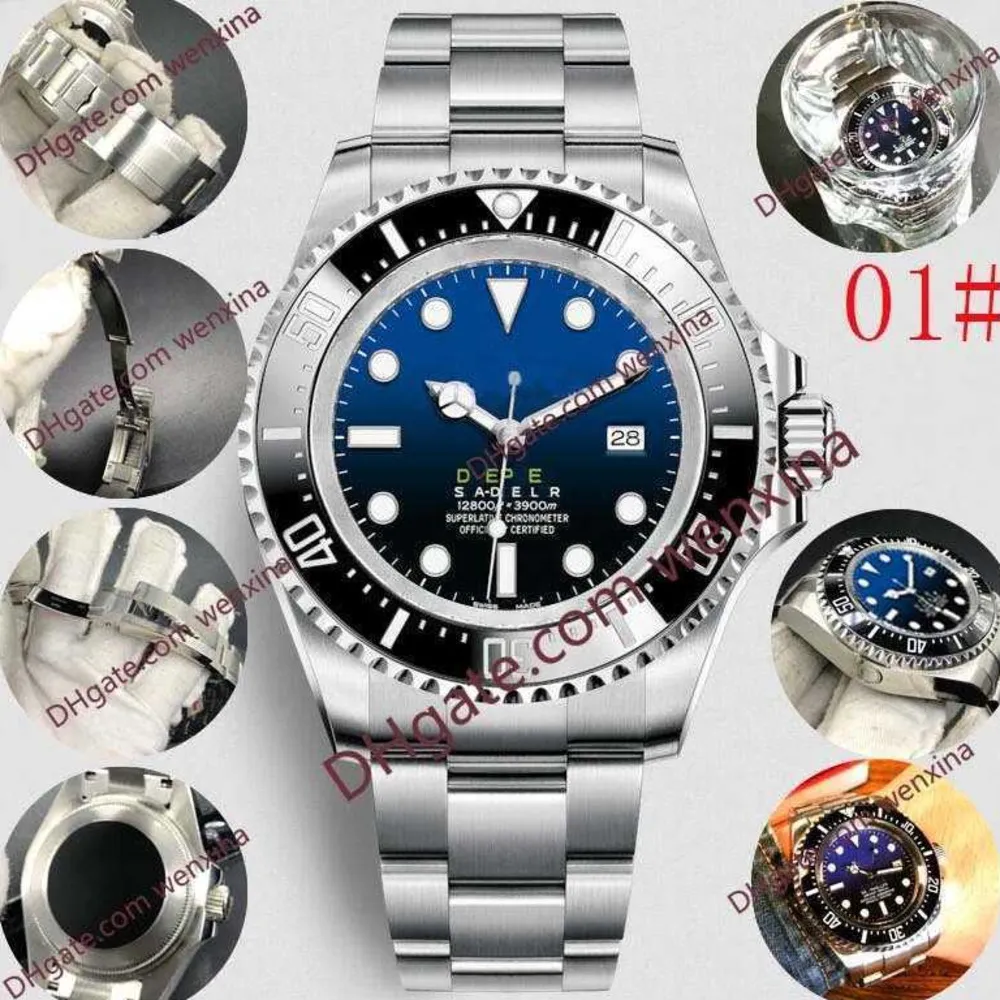 Kwaliteit herenhorloges Keramiek Bezel luxe horloge 44 mm Stanless Steel Automatic Business Casual waterdichte horloges