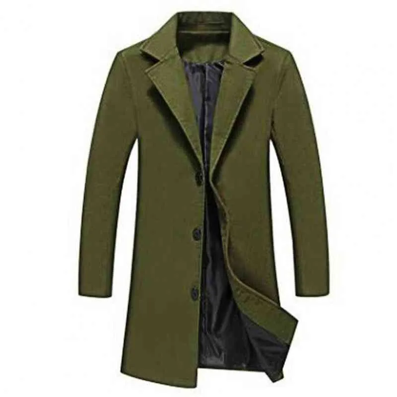 Stylish Winter Overcoat for Men - Classic Single Breasted Design
