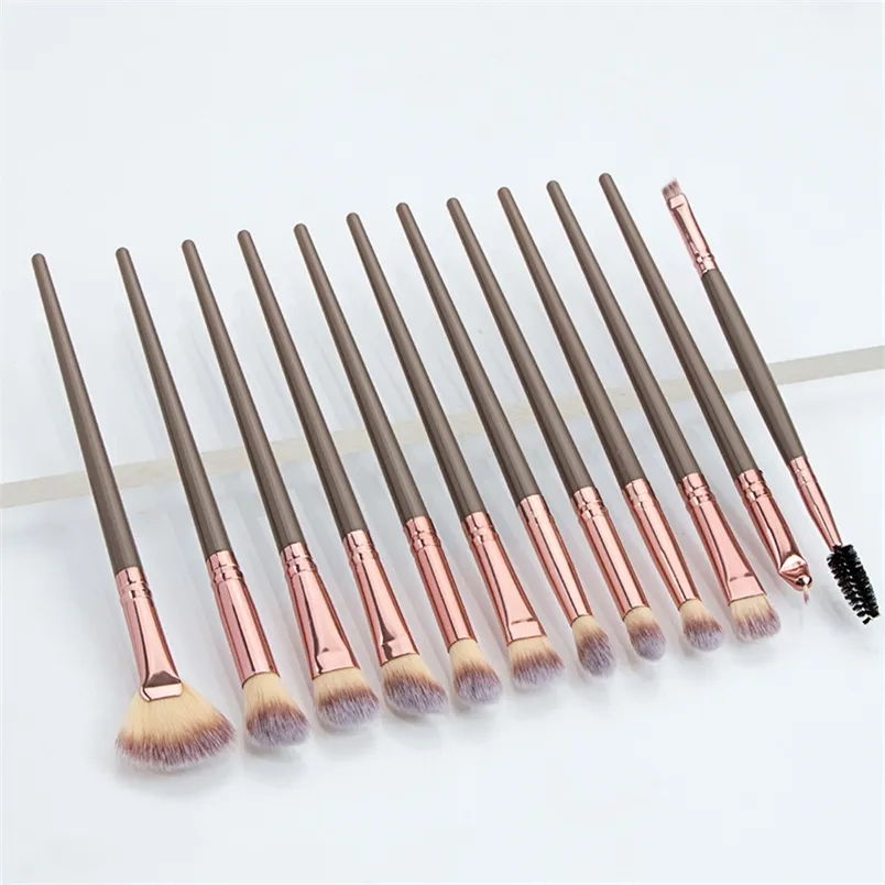 Ronshadow 12pcs щетки для макияжа Set Brochas Maquillaje Pincel de Maquiagem Kit Rangement Maquillage Beauty Makeup Tools 220623