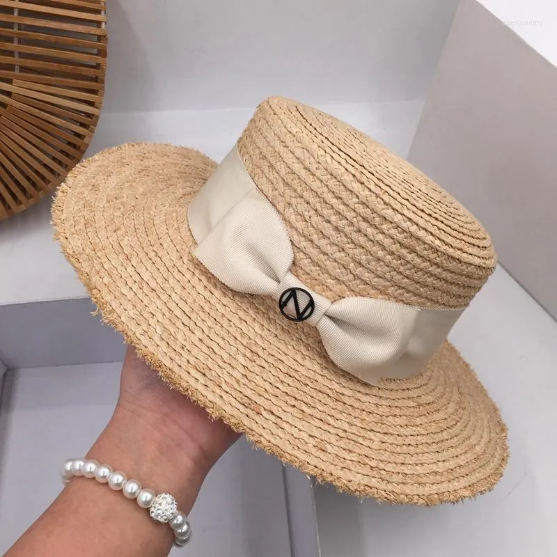 Wide Brim Hats Spring And Summer Lafite Straw Hat Seaside Beach Resort Sun For Men Women Fashion Travel Shopping Bask In AWide