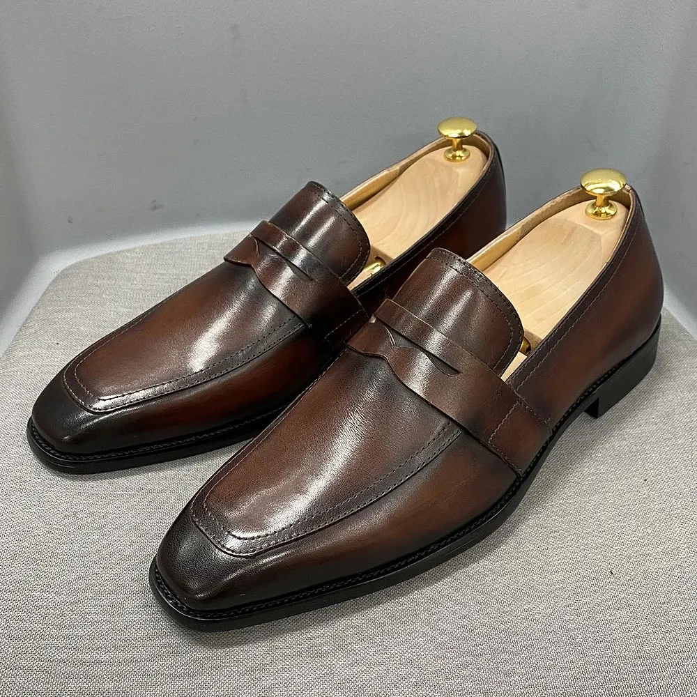Classic Mens Penny Loafers Genuine Cow Leather Brown Dress Shoes Size 6 to 13 Slip-On Formal Office from Dhgate Dress Shoes - price 120.61 Classic Mens Penny Loafers Genuine Cow Leather Brown Dress Shoes Size 6 to 13 Slip-On Formal Office from Dhgate Dress Shoes - price 120.61