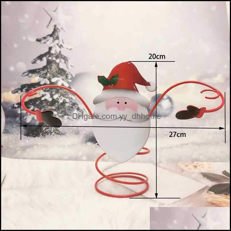 christmas decorations wine glass holder table decoration cartoon santa claus snowman metal champagne cup holders pad11316