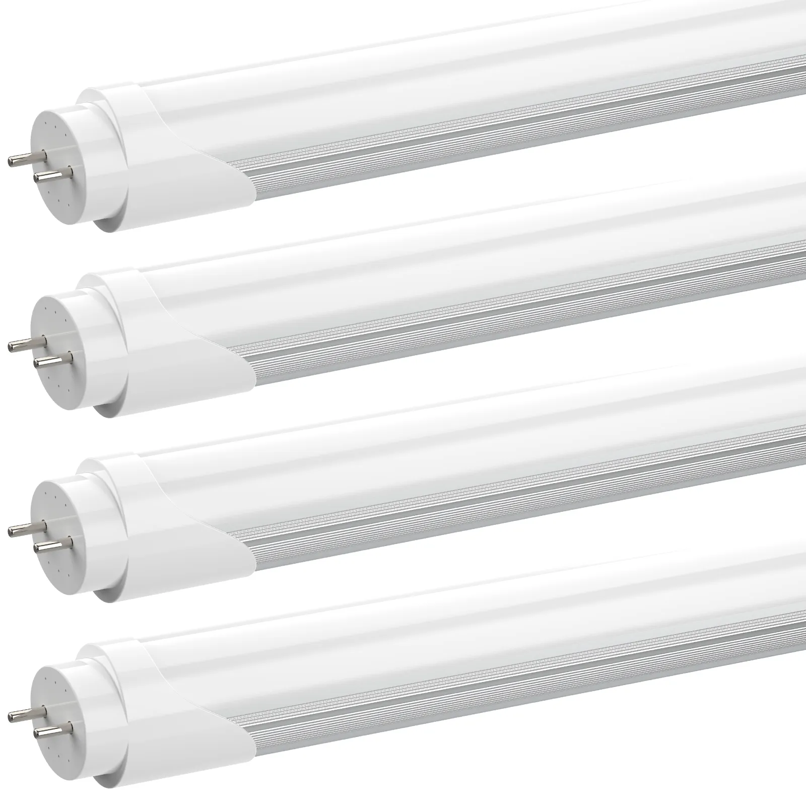 US STOCK T8 G13 LED Bulbs 4 Foot 22W 6000K Cold White Tube Lights 4FT Frosted Cover Fluorescent Light Bulb Ballast Bypass Double Ended Power