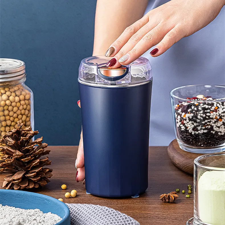 Elektrisk kaffekvarn Precision Spice Mill Portable Mini Crusher för torr matkryddor Herbs Nuttrar Kök Köksverktyg Hem GOO259R