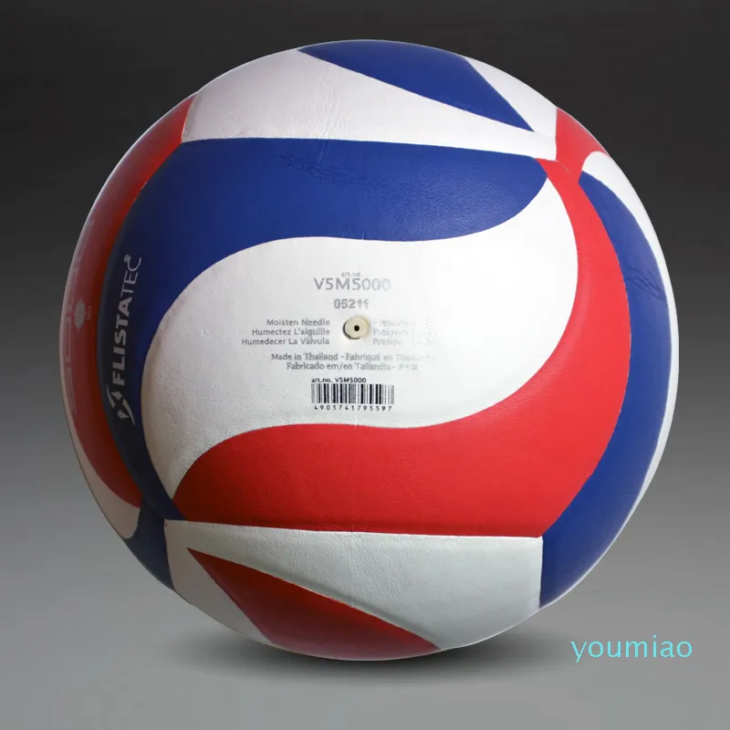 Bola de voleibol de tacto suave al por mayor V5M5000 A     Mataje de calidad y voleibol de entrenamiento Tamaño oficial y peso Voleibol Voleibol