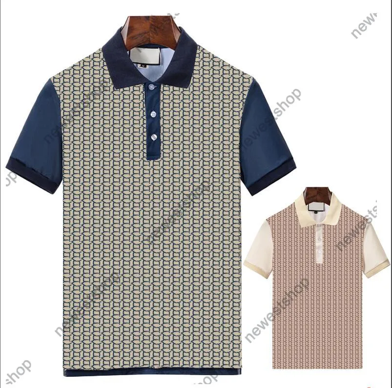 Estate Europa Mens designer Polo Italia Uomo doppia lettera stampa camicie polo donna risvolto tshirt colletto rovesciato cotone high-end tee