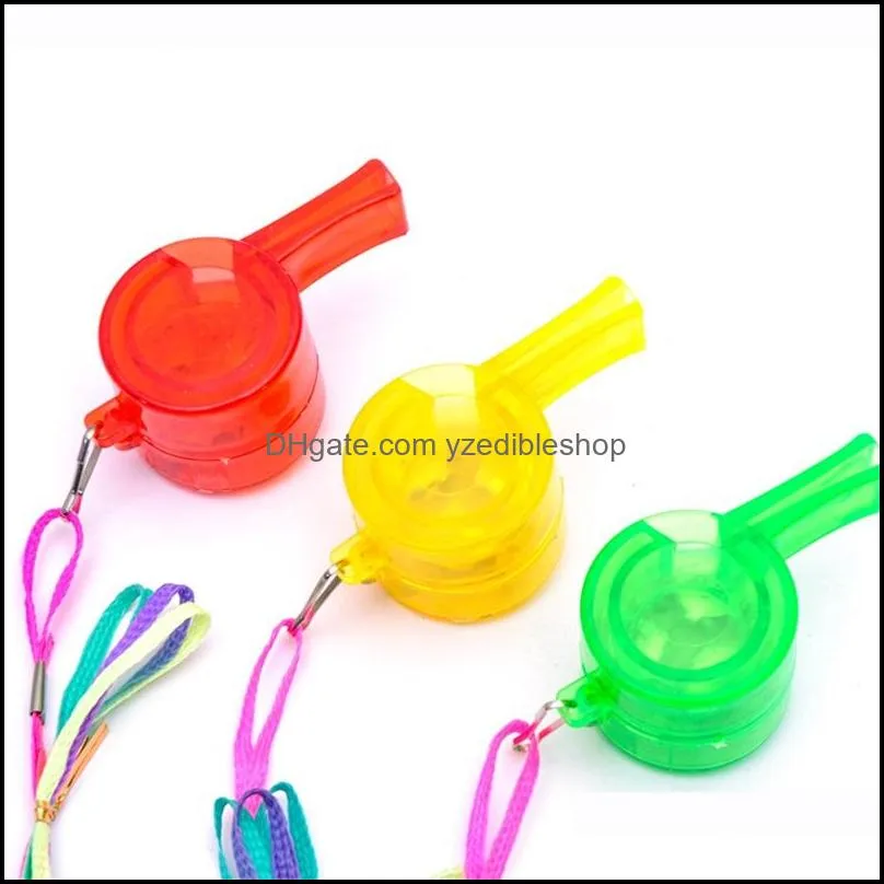 LED Light Up Flash Blinking Whistle Multi Color Kids Toys Ball Props Party Favors Festive Supplies Pure Color 1 15lh bb