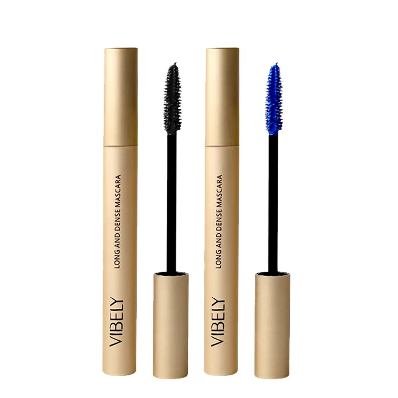 VIBELY Mascara 4d Lengthening Curling Waterproof Long-lasting Brown Blue Color Mascaras Tubes Eyelash Growth Gel Makeup Beauty