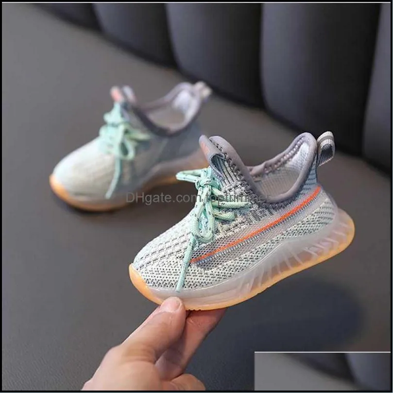 AOGT Spring Baby Shoes Infant Toddler Soft Comfortable Knitting Breathable 0-3 Year Child Sneakers T2133 211022