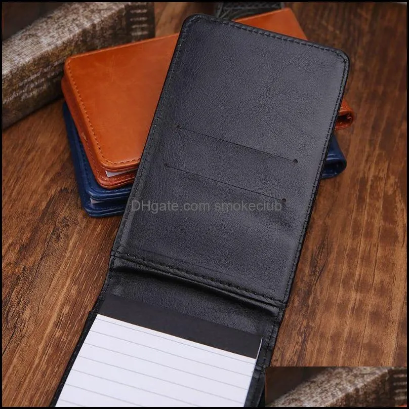 Multifunction Pocket Planner A7 Notebook Small Notepad Note Book Leather Cover Business Diary Memos Office School Stationery