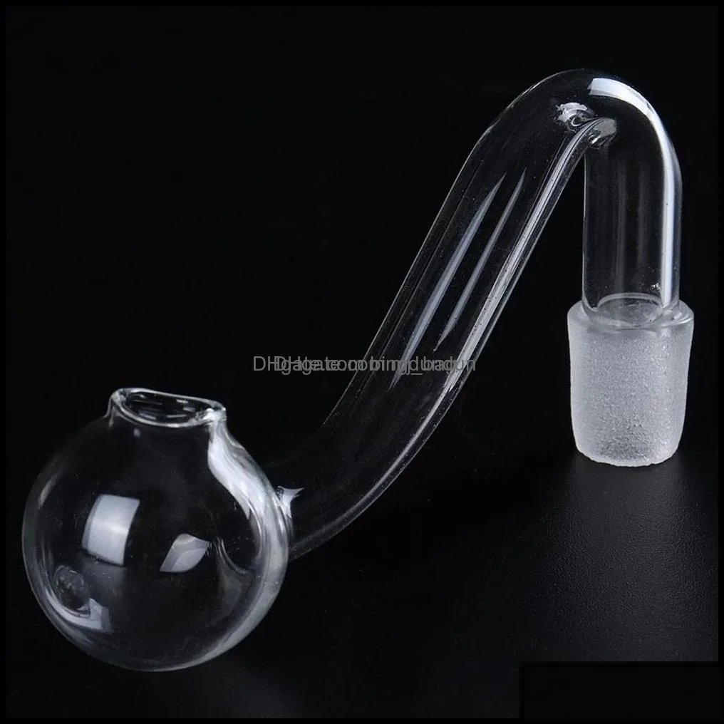 Smoking Pipes Accessories Household Sundries Home Garden Clear 10Mm Male Joint Glass Bowls Pyrex Oil Burner Pipe Transparent Tobacco