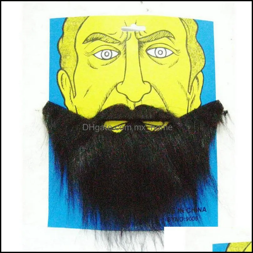 Fake Black Beard False Moustache Fancy Dress False Black Beards Halloween Party Masks Prom Props for Cosplay