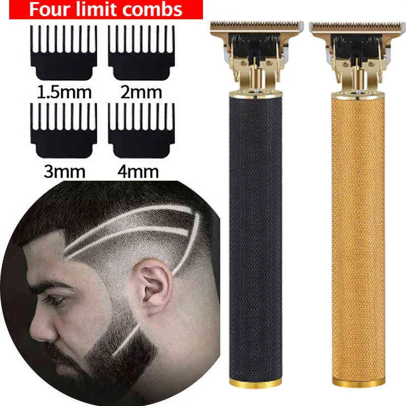 Laddningsbart T9 hårklippare Professional Baldheaded Electric Hair Cordless Shaver Trimmer Men Barber Cutting Machine 220624