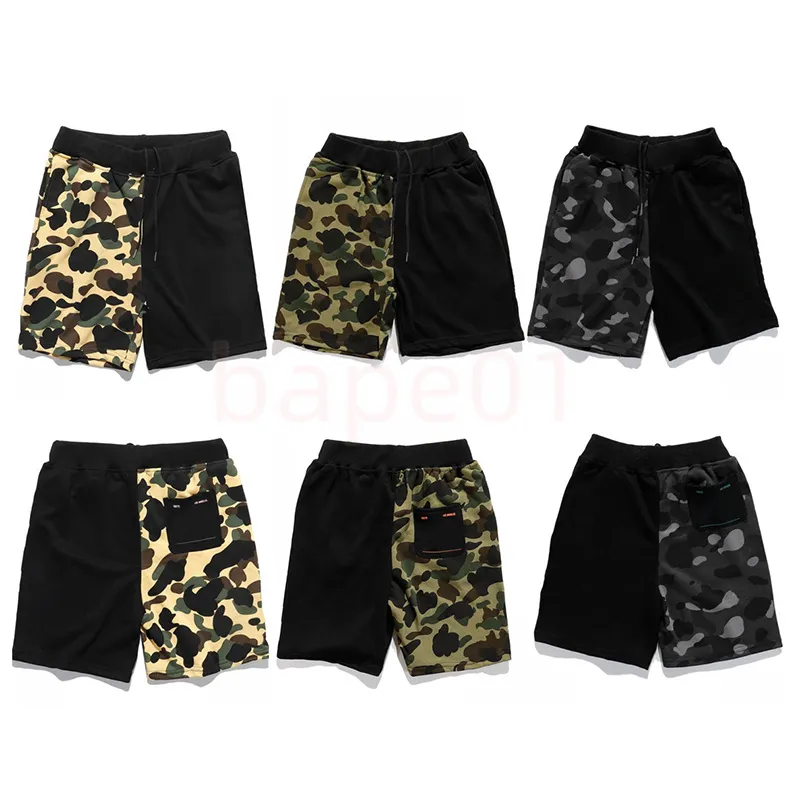 Designer Mens Shorts High Fahion Camouflage Patchwork Beach Short Male Casual Loose Summer Short Pants Asian Size M-2XL