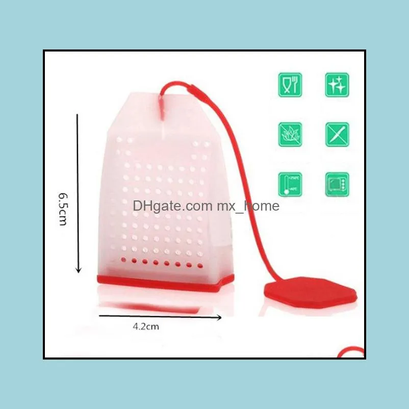 silicone tea bag strainer tool herbal spice infuser filter diffuser food-grade mesh tea`s infusers reusable strainers yfa2830