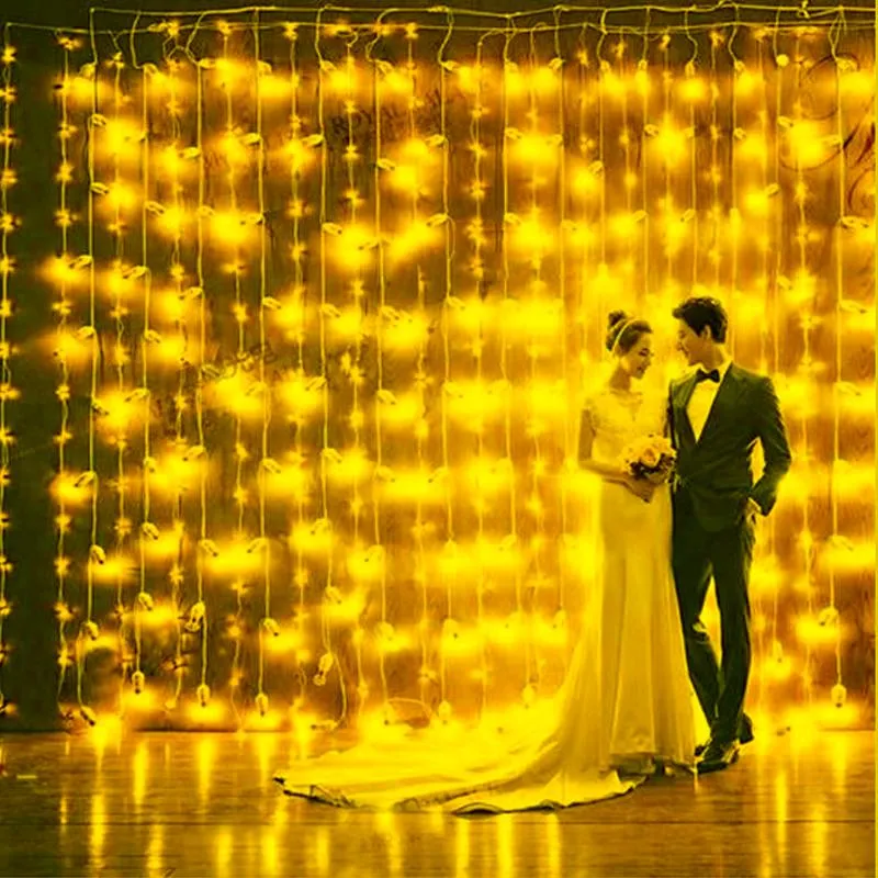 Strings X 3M guirlande de glaçons LED rideau chaîne lumières décorations de noël fête de vacances maison Patio mariage fée pour chambre LED