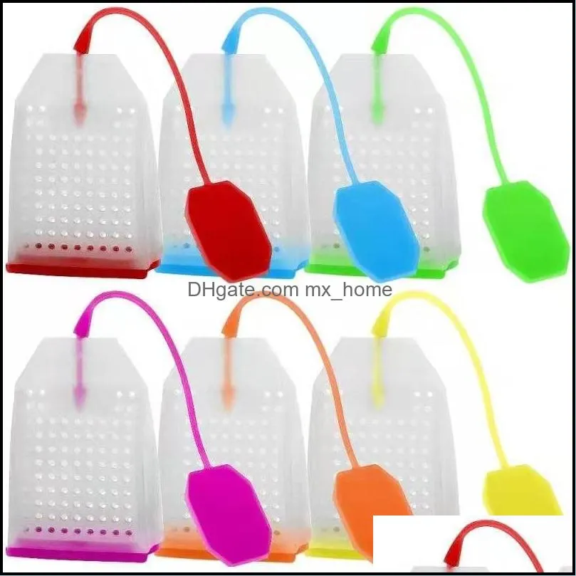 silicone tea bag strainer tool herbal spice infuser filter diffuser food-grade mesh tea`s infusers reusable strainers yfa2830