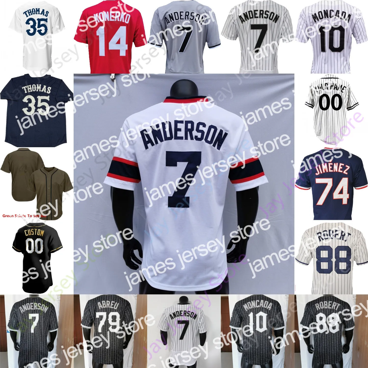 James AJ Pollock Jersey Dylan 중지 Jose Abreu Tim Anderson Yoan Moncada Luis Robert Lucas Giolito Eloy Jimenez Yasmani Grandal Yermin Mercedes